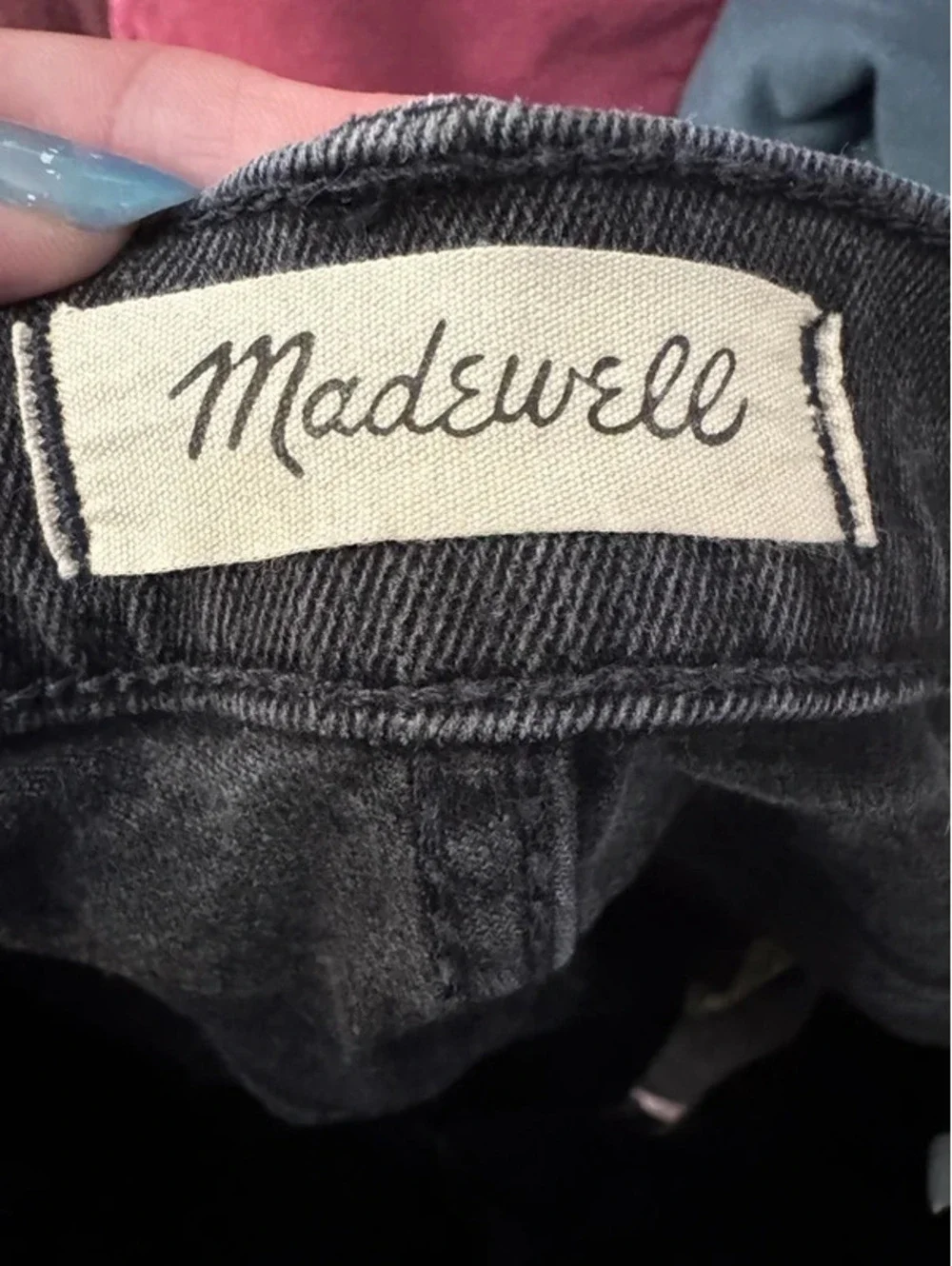 Madewell High-Rise Denim Cutoff Shorts in Faded Black Size 26